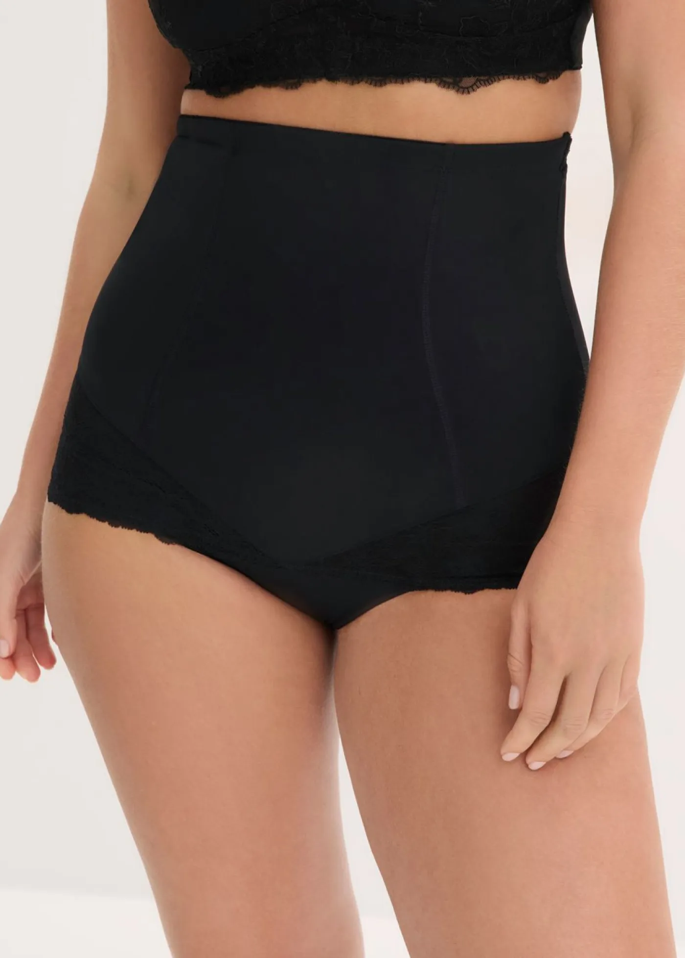 Online Braguita con efecto moldeador medio, talle alto y encaje Mujer Ropa Interior Moldeadora|Bragas