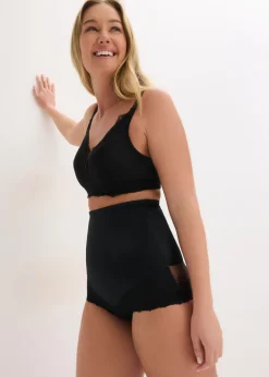 Online Braguita con efecto moldeador medio, talle alto y encaje Mujer Ropa Interior Moldeadora|Bragas