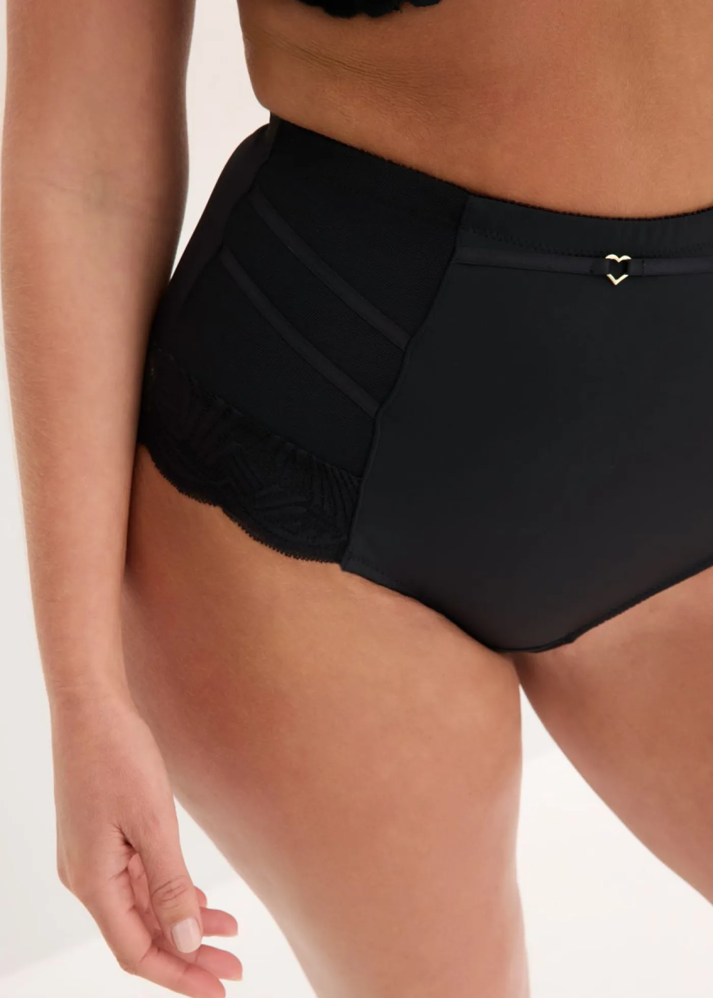 Sale Braguita con encaje y efecto moldeador medio Mujer Ropa Interior Moldeadora|Bragas