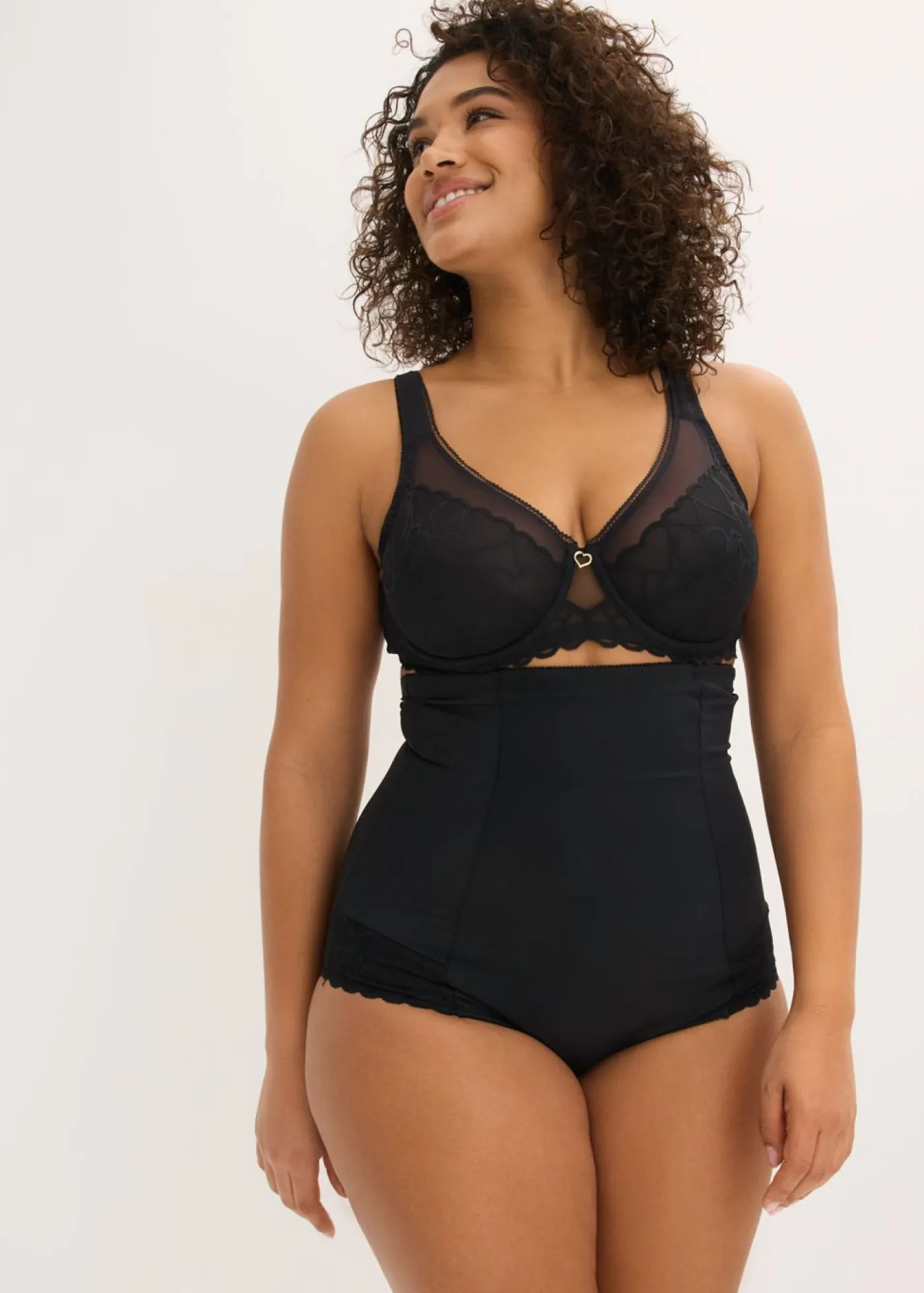 Hot Braguita con fuerte efecto moldeador y encaje de corazones Mujer Ropa Interior Moldeadora|Bragas
