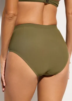 Discount Braguita de bikini highwaist con ligero efecto moldeador y fruncido Mujer Conjuntos De Traje De Baño|Vestidos Moldeadores