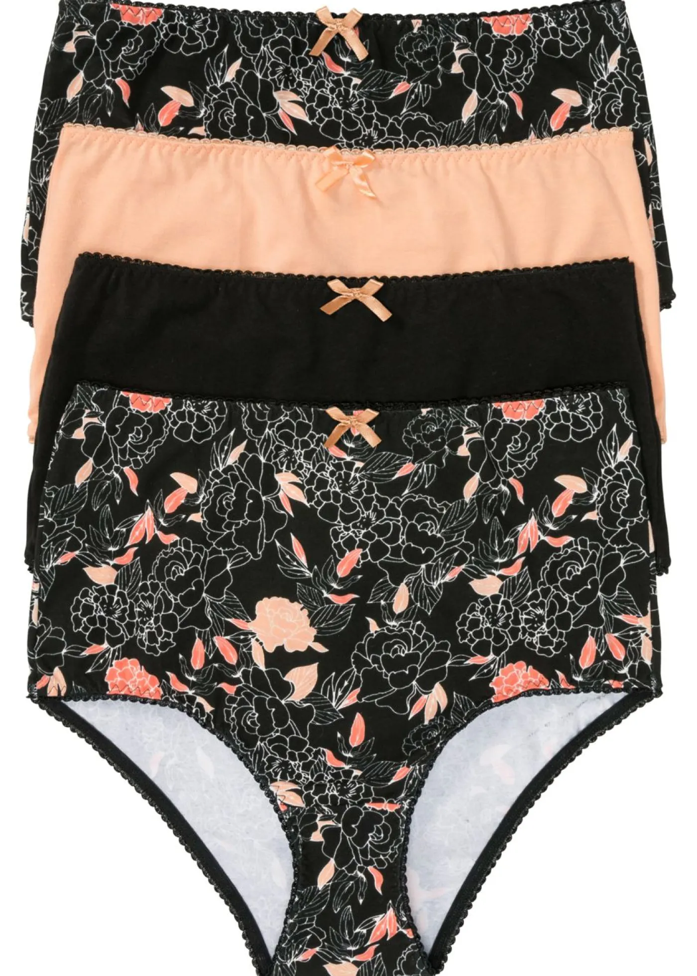 Best Braguita de talle alto (4 unidades) Mujer Ropa Interior De Algodón|Bragas