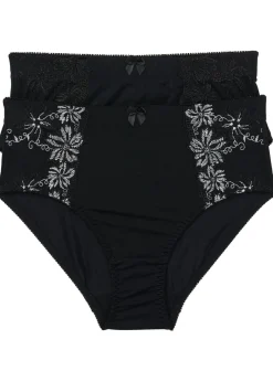 New Braguita moldeadora con bordado (2 piezas) Mujer Bragas