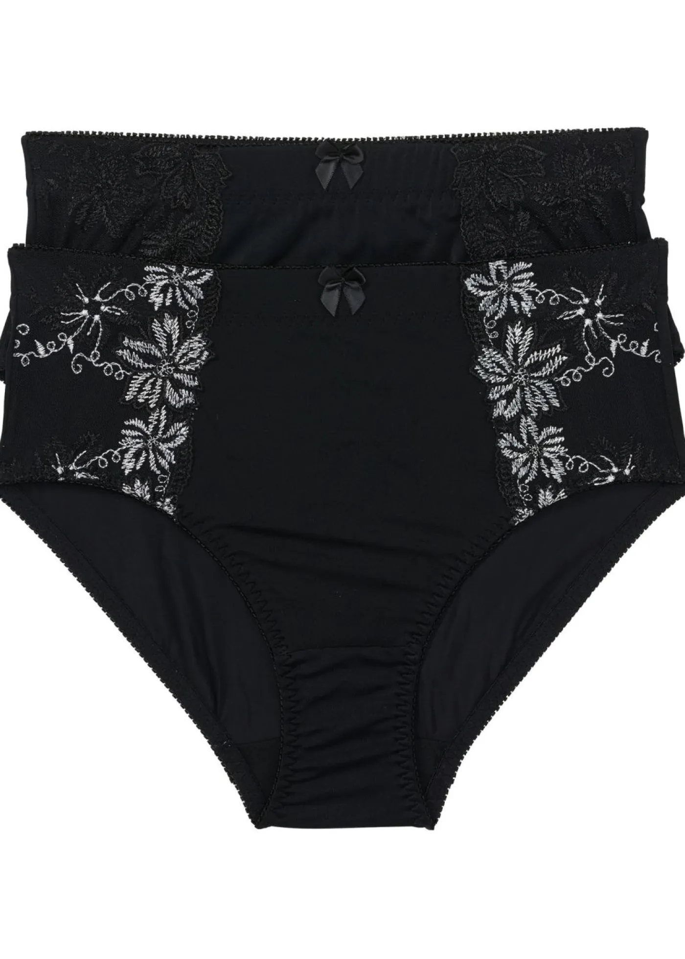 New Braguita moldeadora con bordado (2 piezas) Mujer Bragas