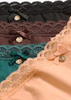 Online Braguitas con encaje (5 unidades) Mujer Temática·Lencería De Primavera|Ropa Interior De Algodón