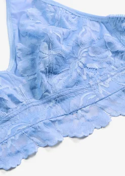 Best Bralette con encaje de flores y malla Mujer Sujetadores