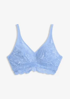 Sale Bralette con encaje de flores y malla Mujer Sujetadores De Copa E A H|Lencería