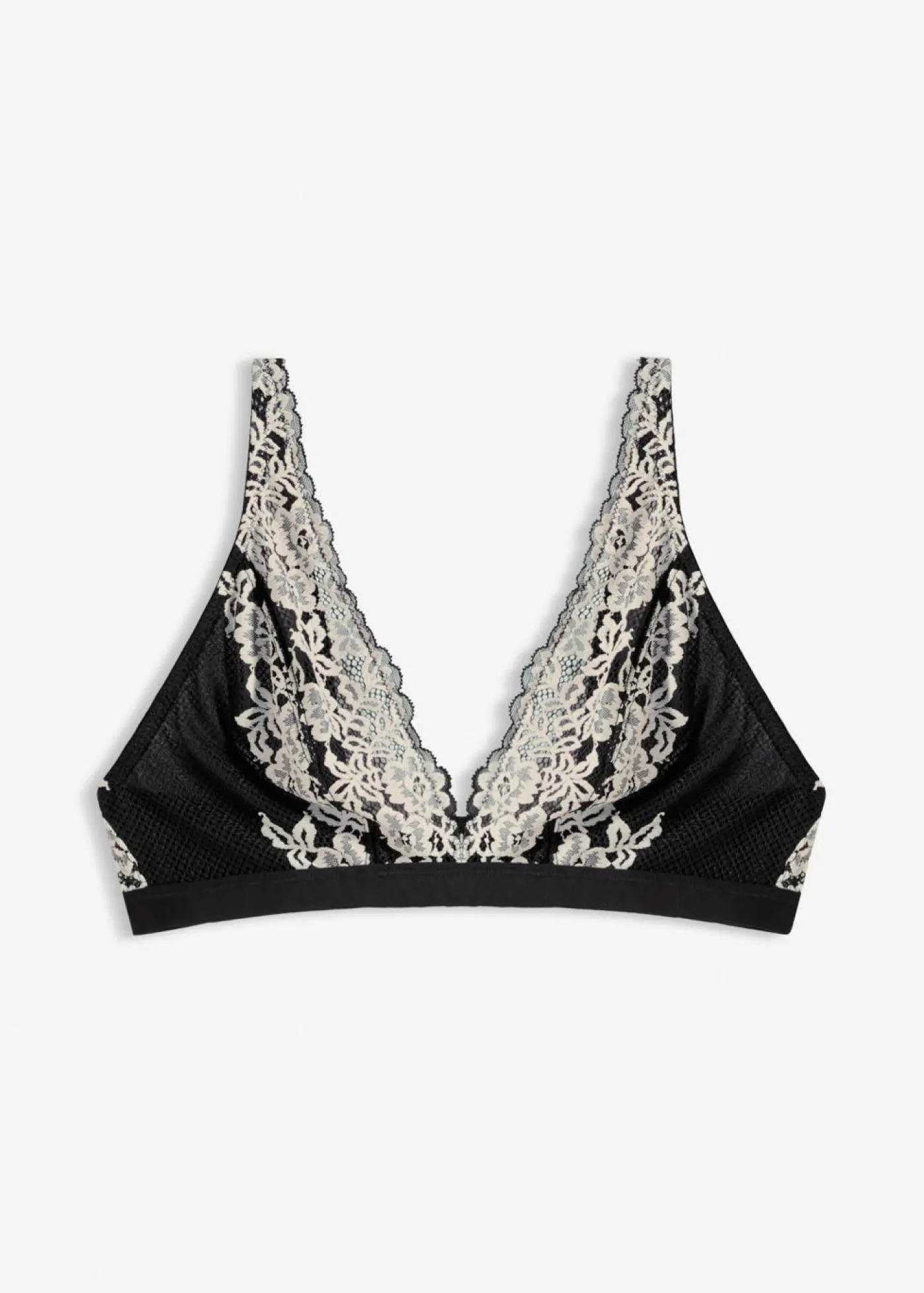 Sale Bralette de encaje bicolor Mujer Sujetadores