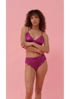 Hot Bralette de material brillante Mujer Lencería|Sujetadores