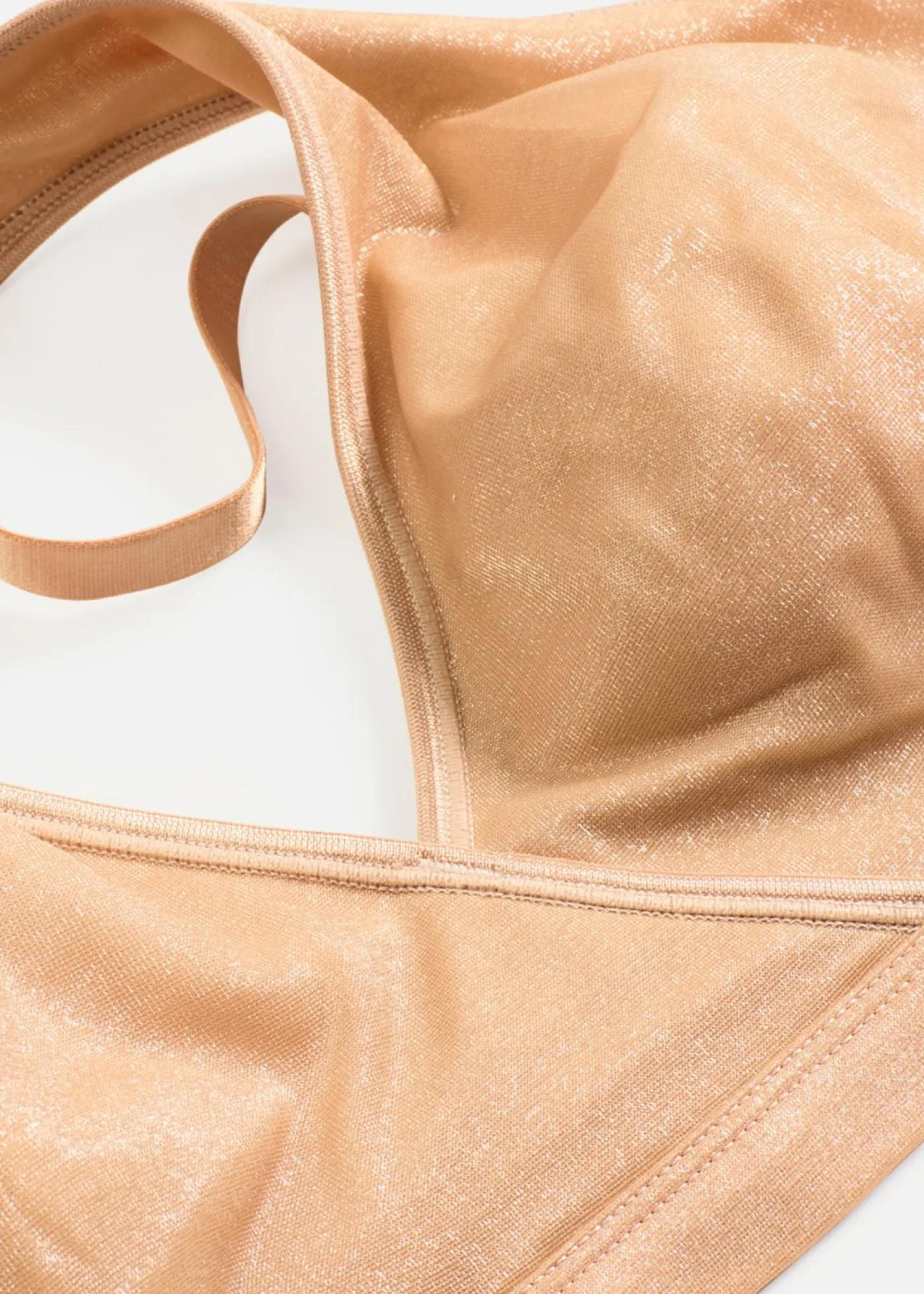 Outlet Bralette de material brillante Mujer Básicos|Sujetadores