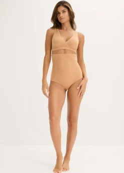 Outlet Bralette de material brillante Mujer Básicos|Sujetadores