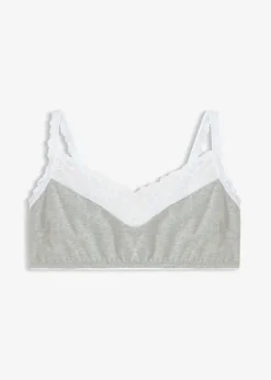 Best Bralette sin aros con algodón y encaje Mujer Ropa Interior De Algodón|Sujetadores