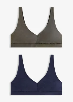 Online Bralette sin aros con algodón orgánico (2 unidades) Mujer Ropa Interior De Algodón|Sujetadores