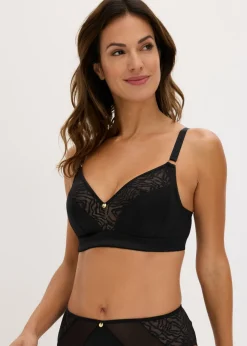 Outlet Bralette sin aros con encaje delicado Mujer Lencería|Novedades