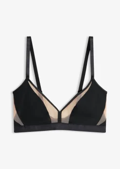 Hot Bralette sin aros con insertos transparentes Mujer Sujetadores|Sujetadores De Copa E A H