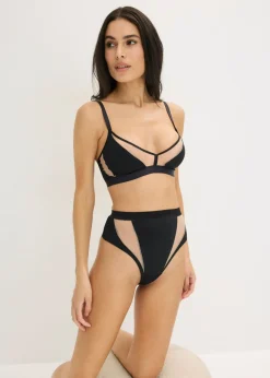 Hot Bralette sin aros con insertos transparentes Mujer Sujetadores|Sujetadores De Copa E A H