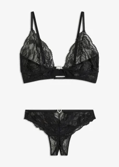 Discount Bralette y tanga con abertura (conjunto de 2 piezas) Mujer Lencería Sexy|Sujetadores