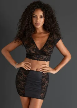 New Bustier + falda (conjunto de 2 piezas) Mujer Lencería Sexy