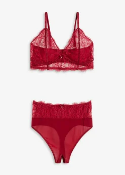 Sale Bustier + tanga de talle alto con abertura (conjunto de 2 piezas) Mujer Lencería Sexy|Sujetadores