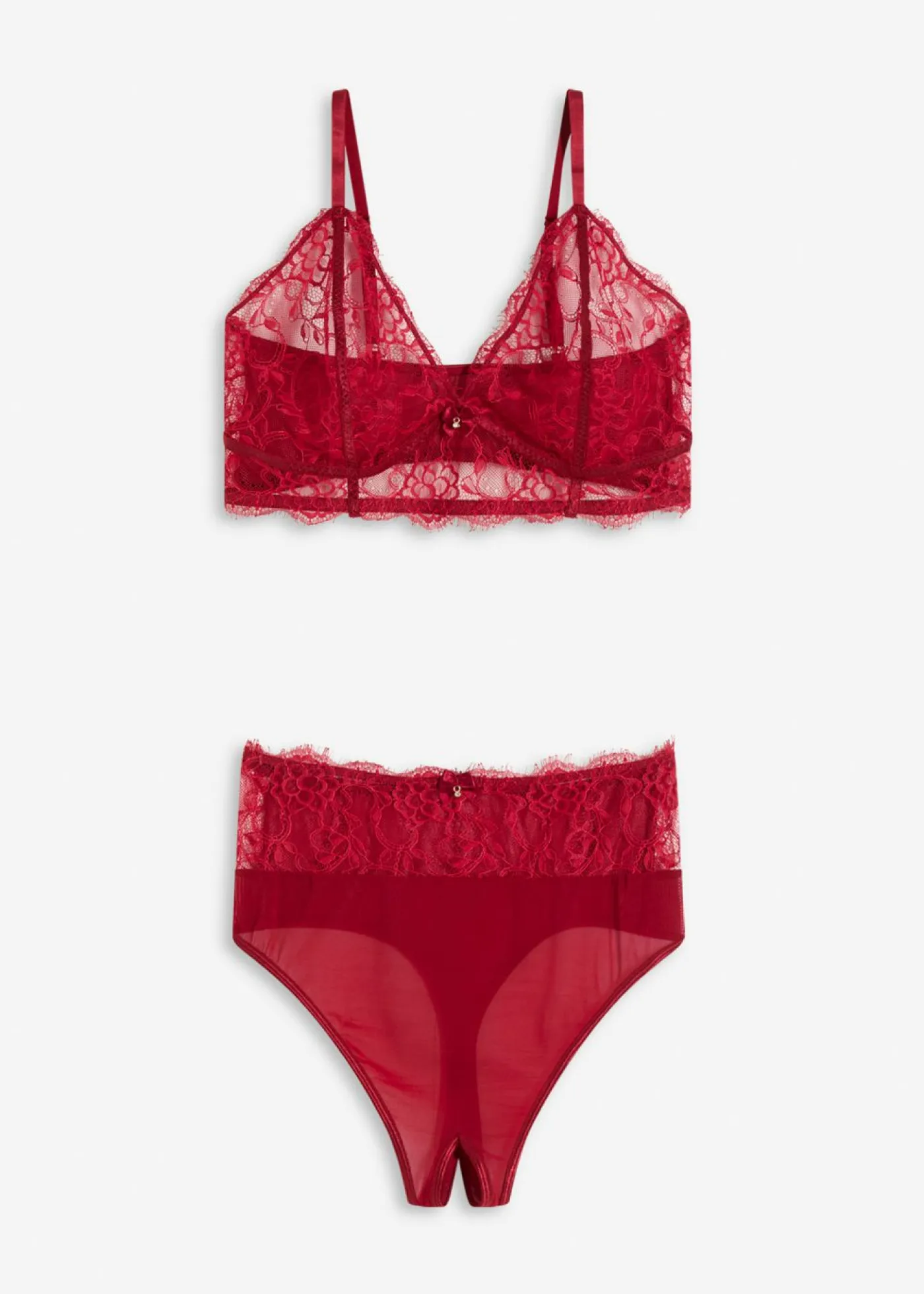 Sale Bustier + tanga de talle alto con abertura (conjunto de 2 piezas) Mujer Lencería Sexy|Sujetadores