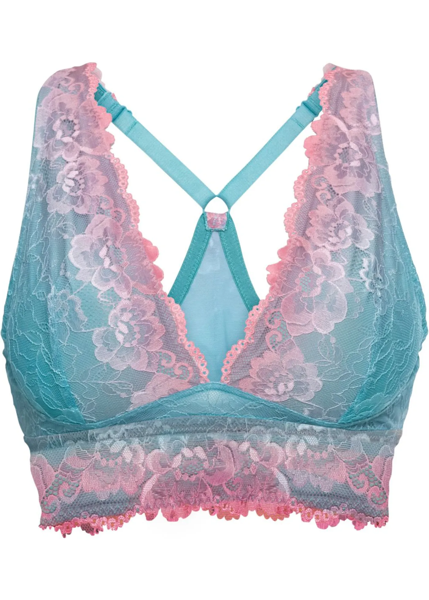 Clearance Bustier con encaje delicado con degradado cromático Mujer Lencería|Sujetadores