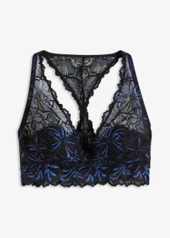 Bustier con hilo brillante Mujer Lencería|Sujetadores