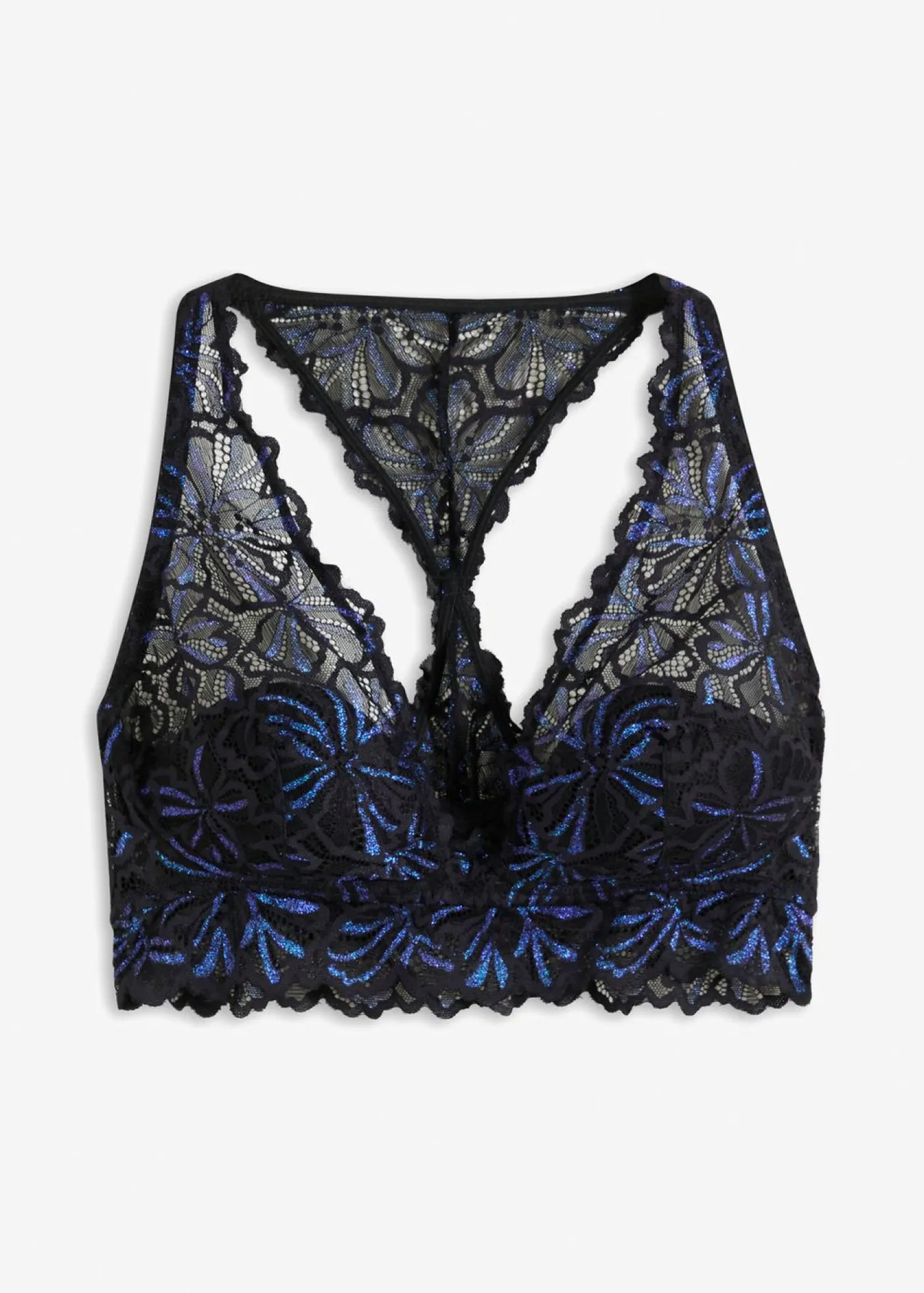 Bustier con hilo brillante Mujer Lencería|Sujetadores