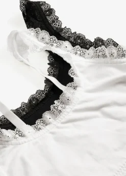 Clearance Bustier de algodón orgánico y encaje (2 unidades) Mujer Ropa Interior De Algodón|Sujetadores