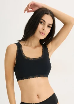 Clearance Bustier de algodón orgánico y encaje (2 unidades) Mujer Ropa Interior De Algodón|Sujetadores
