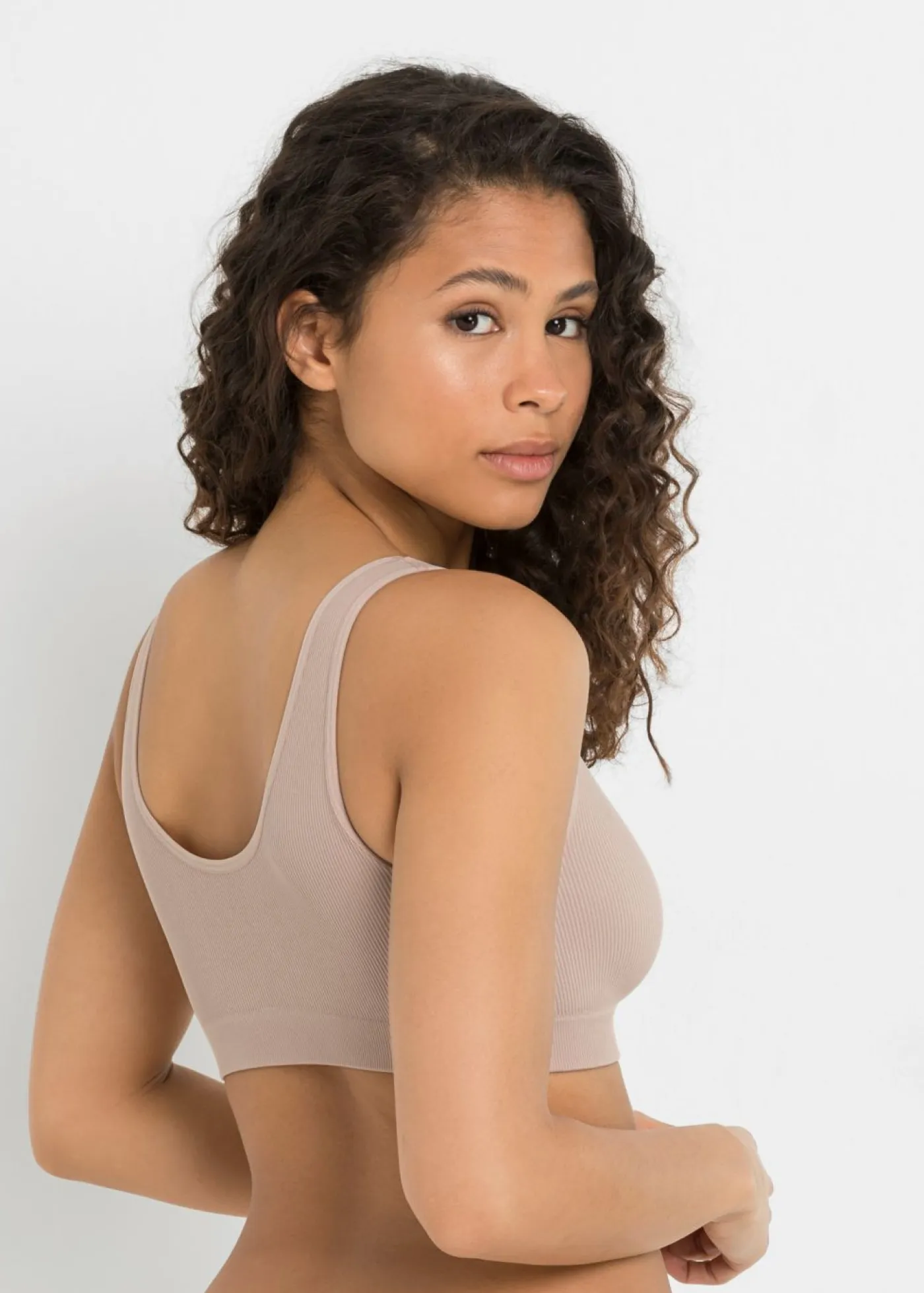 Online Bustier Feel Comfort acanalado y sin costuras (2 unidades) Mujer Sin Costuras|Básicos