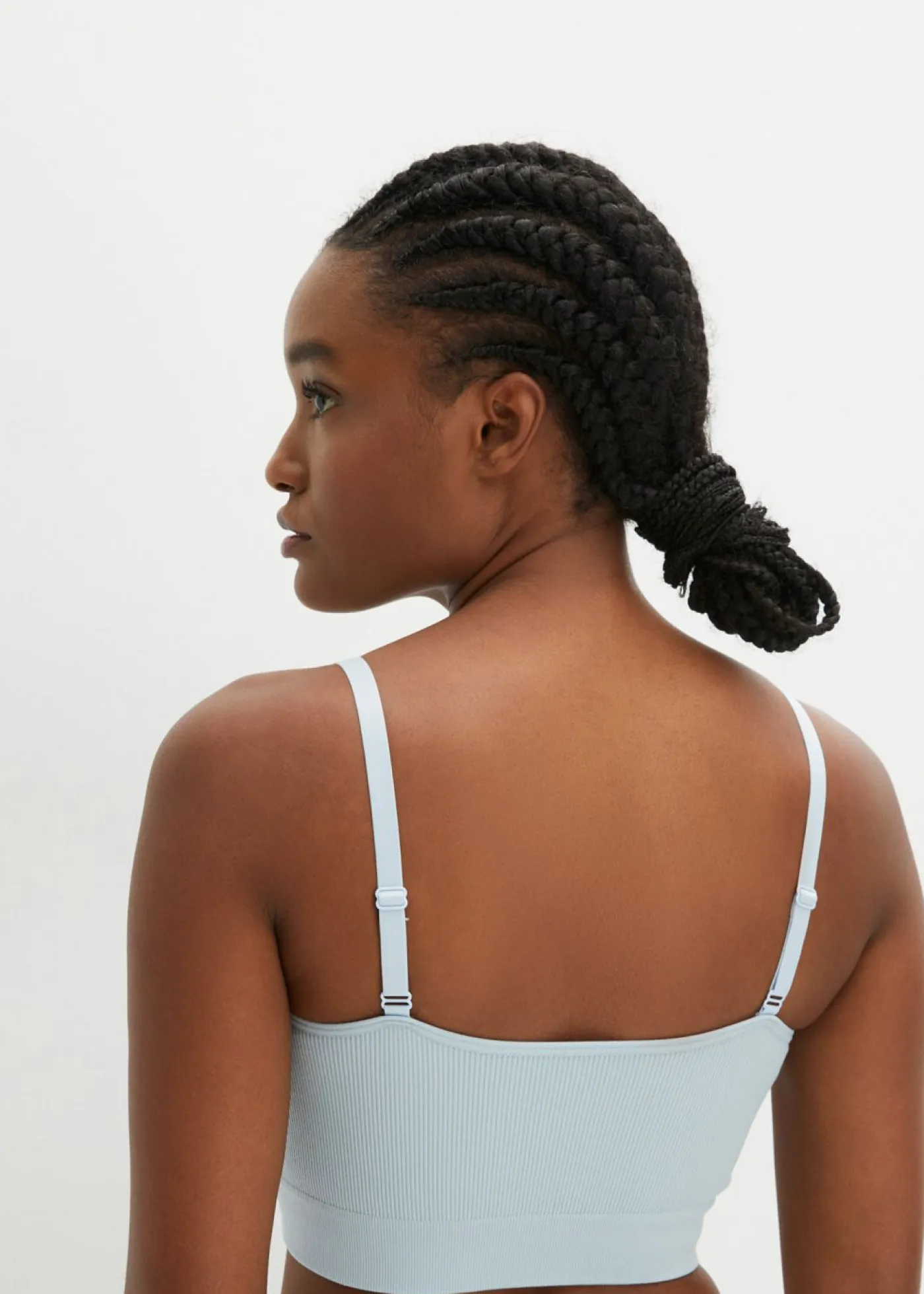 Bustier Feel Comfort sin costuras de canalé Mujer Sin Costuras|Sujetadores