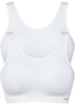 Bustier Feel Comfort sin costuras (2 unidades) Mujer Sin Costuras|Básicos