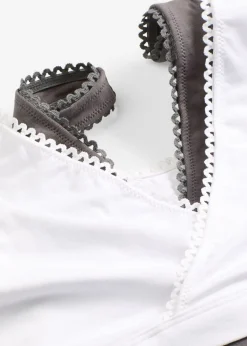 Discount Bustier reversible de algodón orgánico suave (2 unidades) Mujer Básicos|Sujetadores