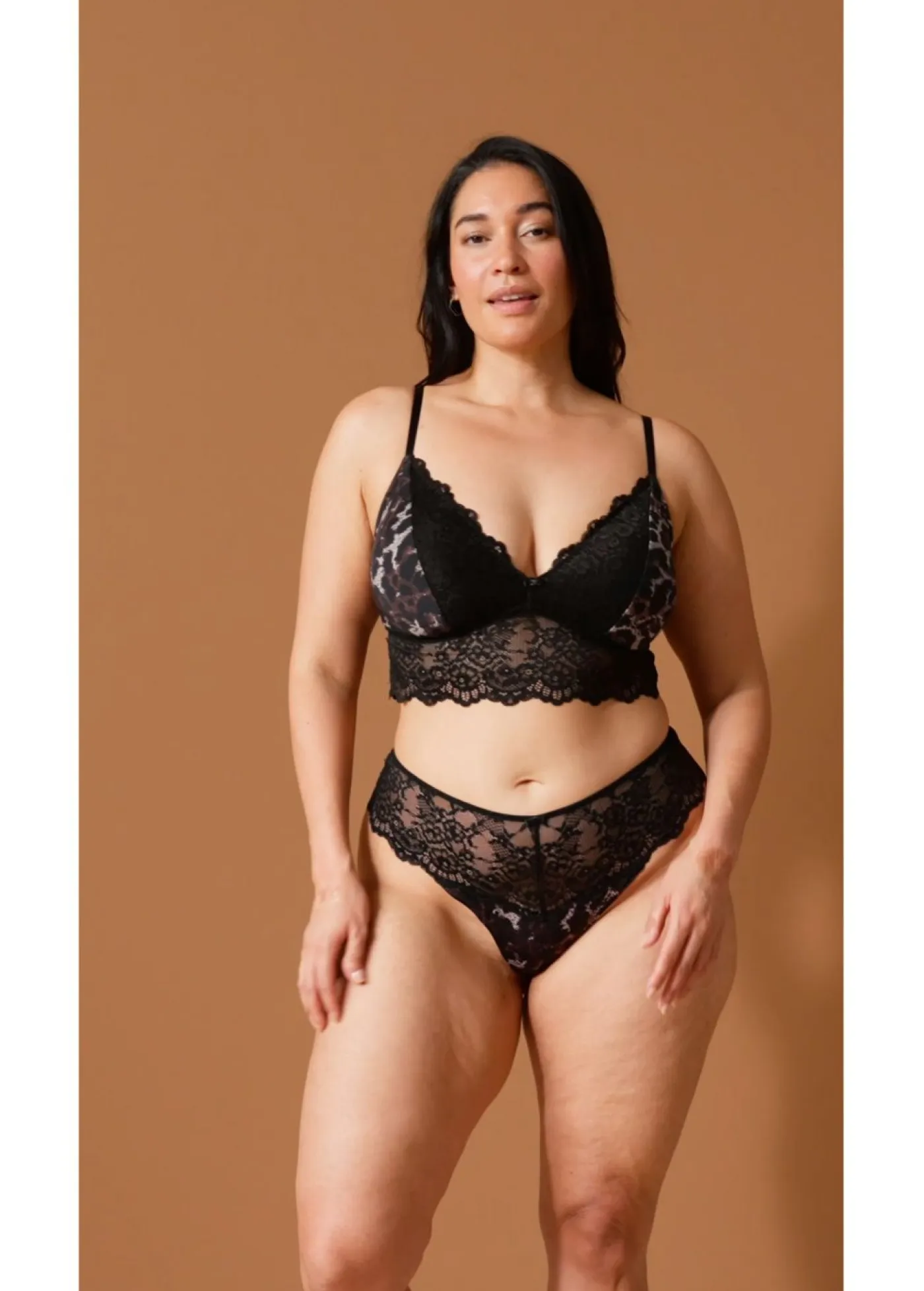 Hot Bustier triangular con encaje Mujer Lencería|Sujetadores