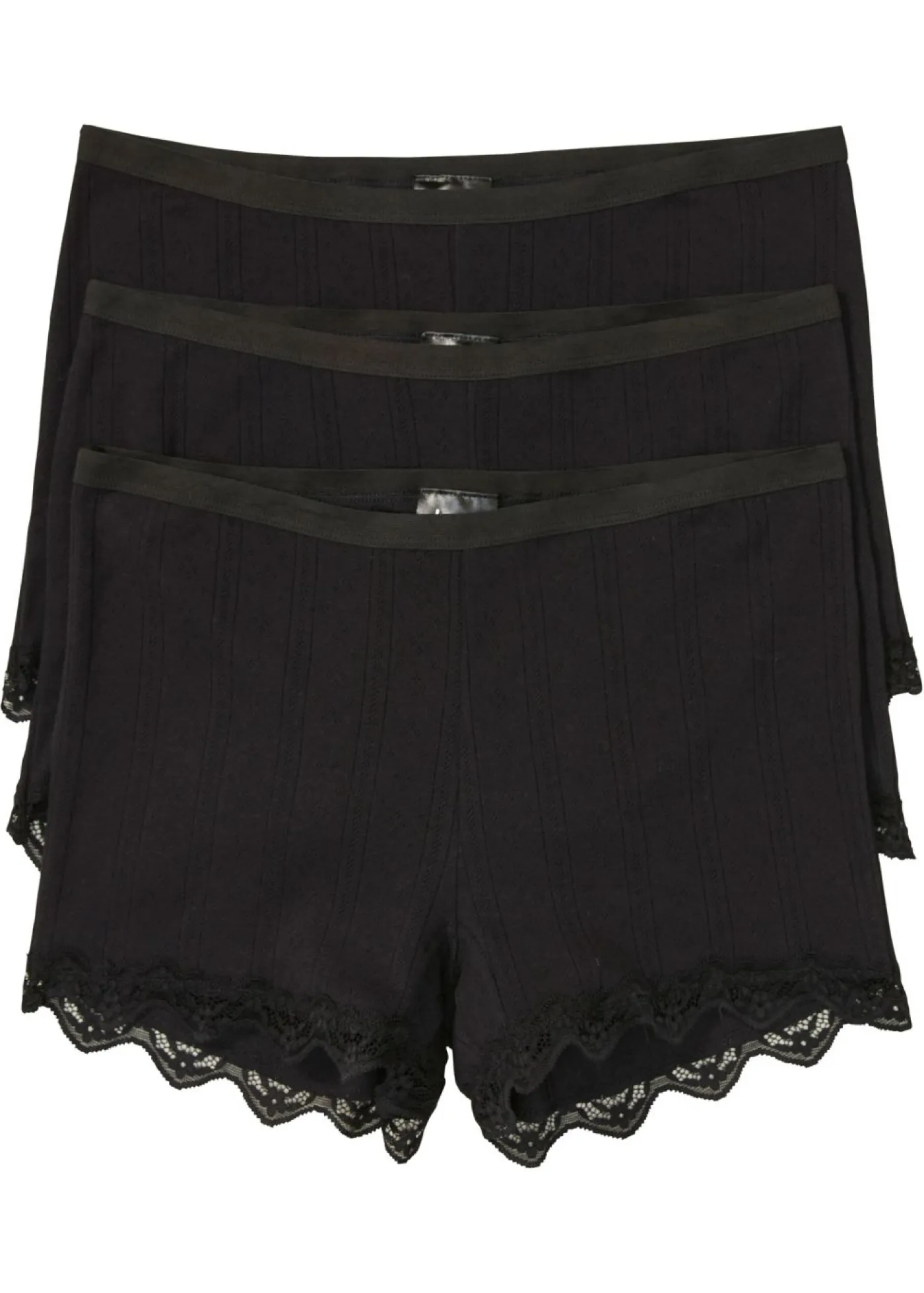 Outlet Bóxer e algodón ligero con encaje para mujeres (3 unidades) Mujer Ropa Interior De Algodón|Bragas