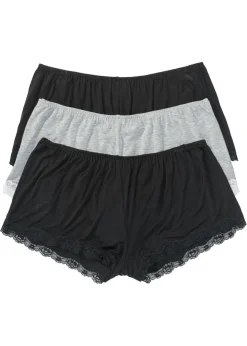 Sale Bóxer holgado de viscosa (3 unidades) Mujer Básicos|Bragas