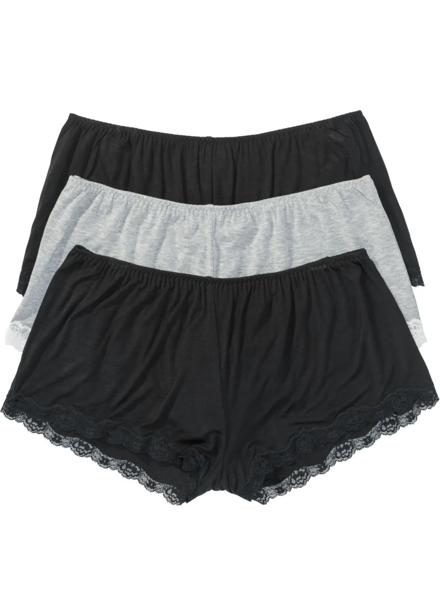 Sale Bóxer holgado de viscosa (3 unidades) Mujer Básicos|Bragas