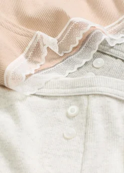 New Bóxers acanalados con encaje para mujeres (4 unidades) Mujer Ropa Interior De Algodón|Bragas