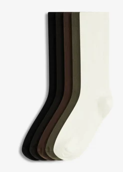 Sale Calcetines con estructura acanalada y algodón orgánico (5 pares) Mujer Multipack|Niño·Calcetines