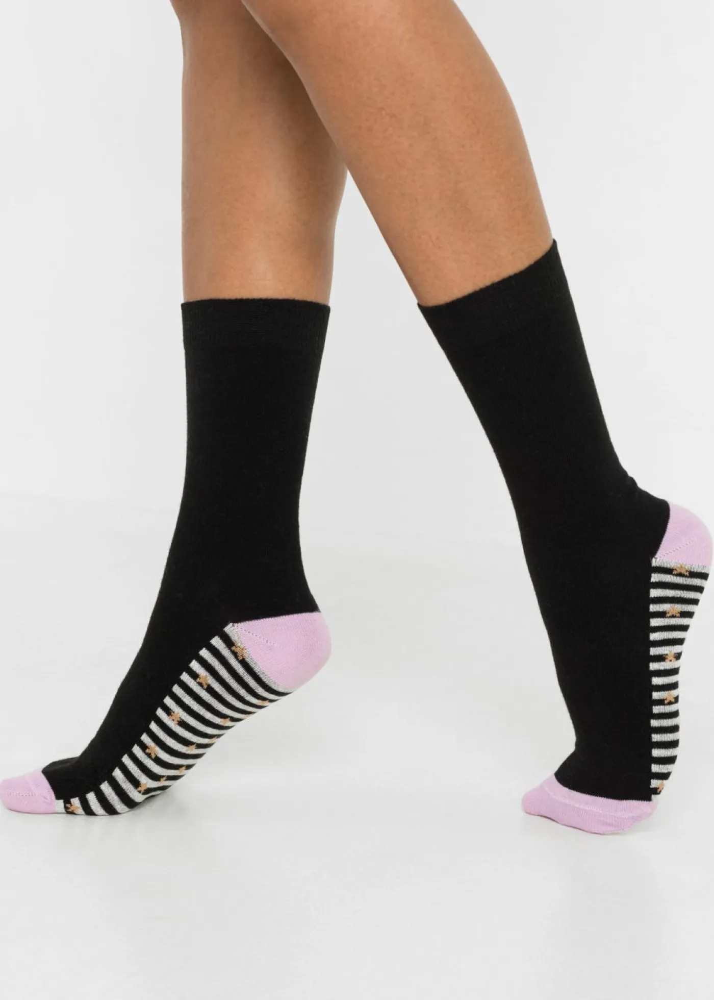 Hot Calcetines con puños sin presión (5 pares) de algodón orgánico Mujer Medias, Panties Y Calcetines