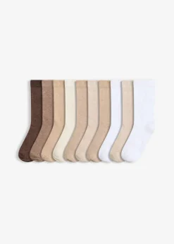 Calcetines de algodón orgánico (10 unidades) Mujer Multipack|Niño·Calcetines