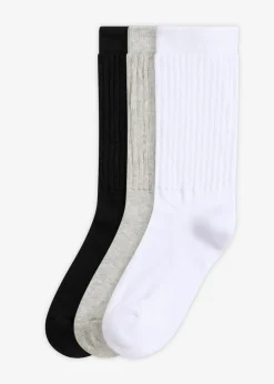 Calcetines deportivos con algodón orgánico (3 pares) Mujer Medias, Panties Y Calcetines