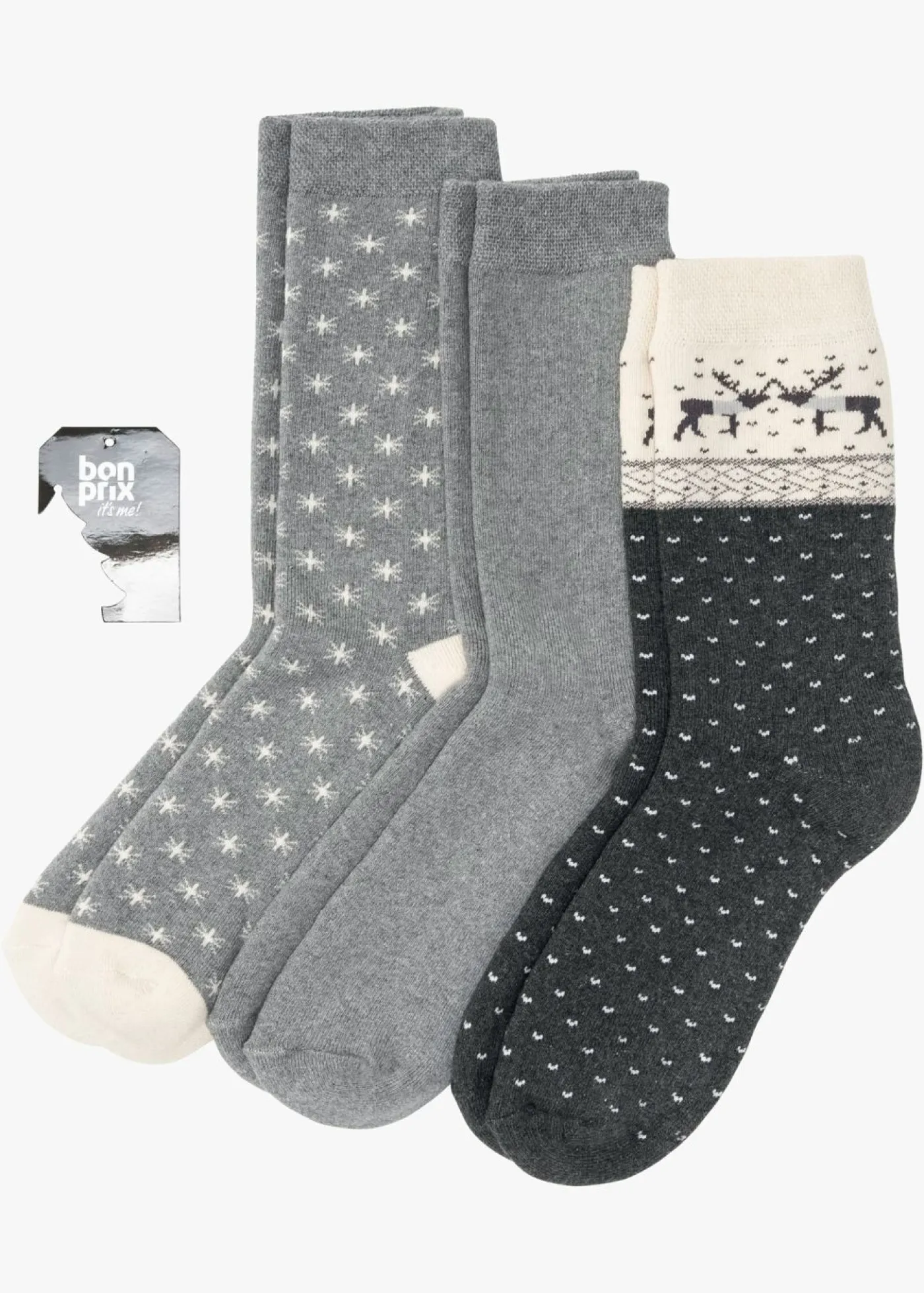 Clearance Calcetines térmicos con algodón orgánico (3 pares) Mujer Sandalias|Medias