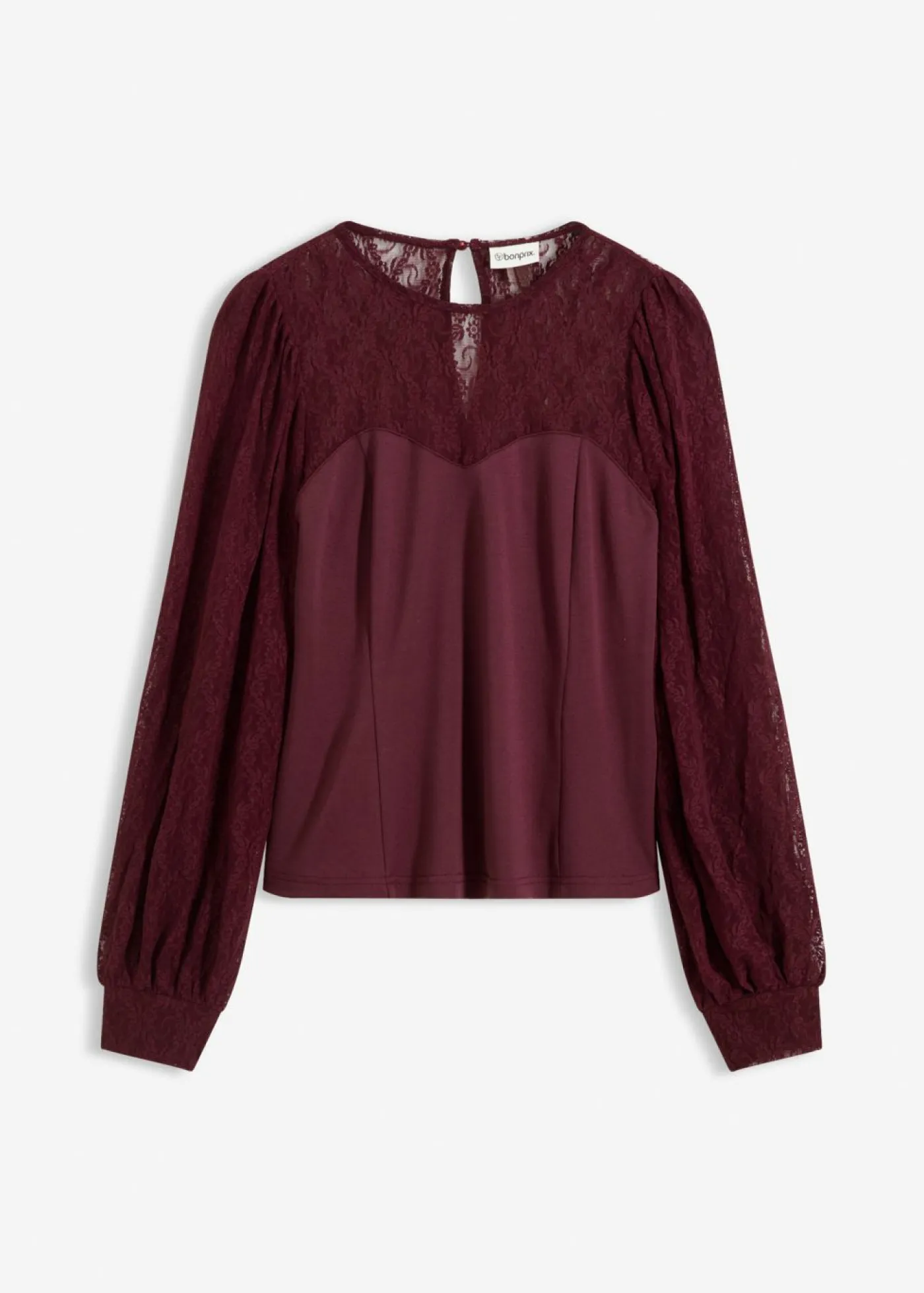 Camisa de manga larga con encaje Mujer Camisetas