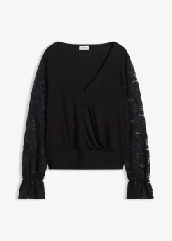 Clearance Camisa de manga larga con encaje Mujer Camisetas