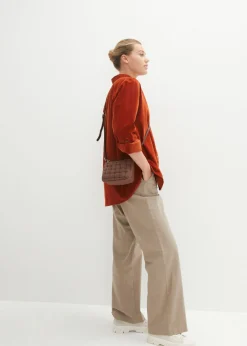 Clearance Camisa de pana con abertura lateral Mujer Camisas Y Blusas