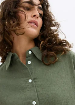 Hot Camisa holgada de muselina ligera Mujer Conjuntos De Ropa|Camisas Y Blusas