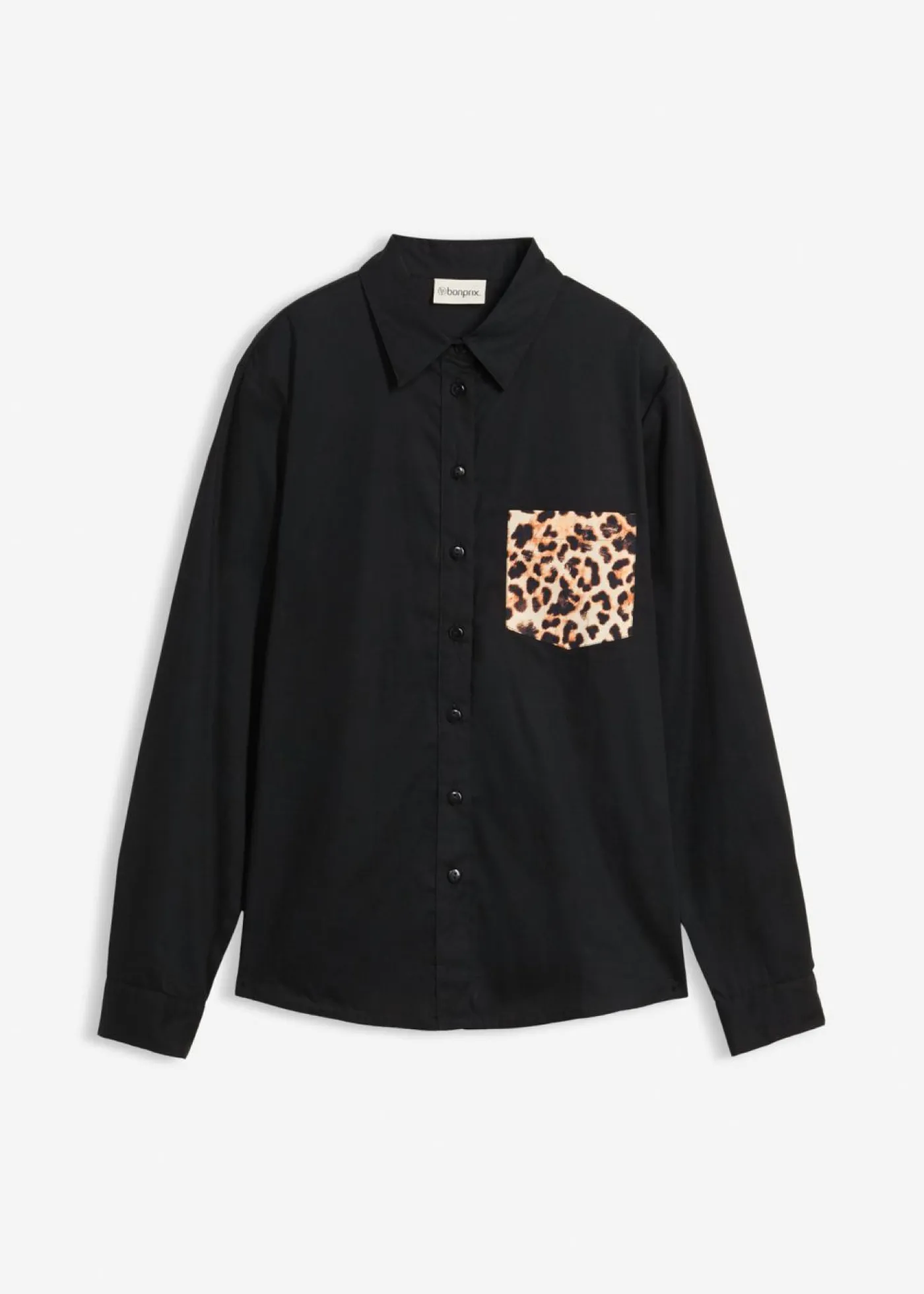 Outlet Camisa oversize con bolsillo en contraste Mujer Camisas Y Blusas