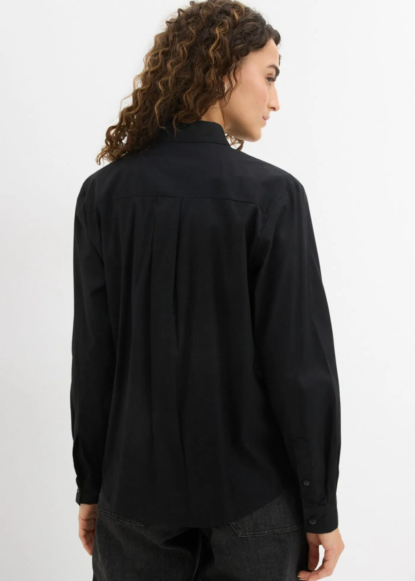 Outlet Camisa oversize con bolsillo en contraste Mujer Camisas Y Blusas