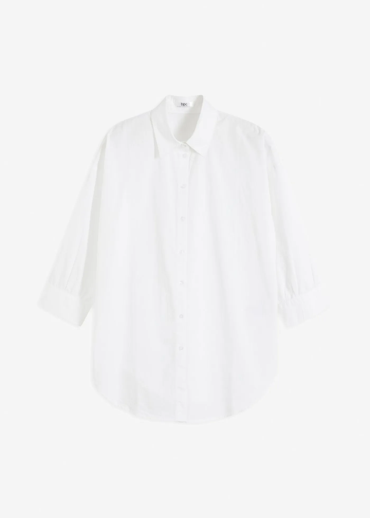 Discount Camisa oversize de algodón con mangas 3/4 Mujer Camisas Y Blusas|Novedades